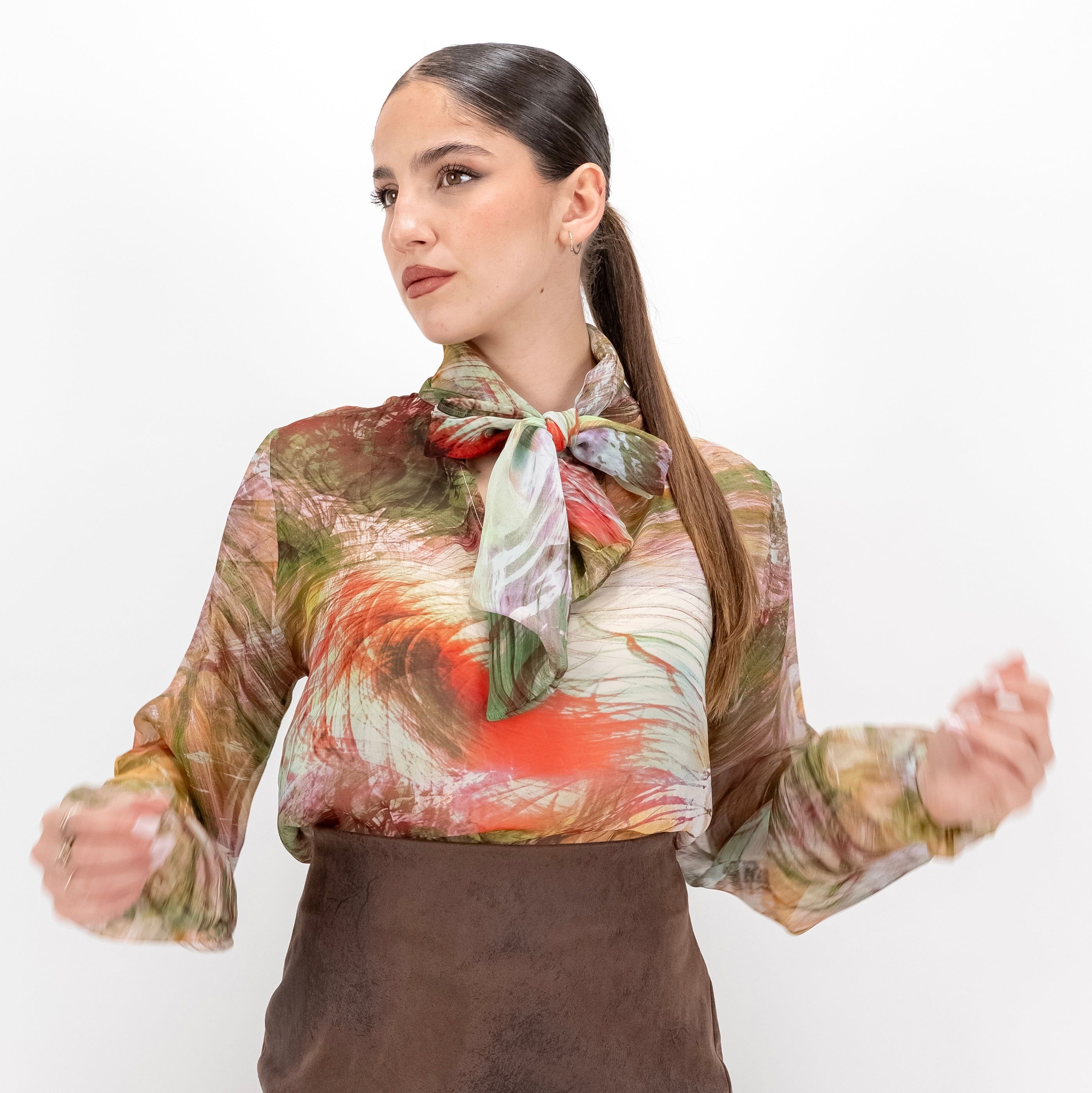 SARTORIA BLUSA FIOCCO MULTICOLOR