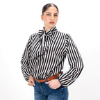 SARTORIA BLUSA FIOCCO STRIPE
