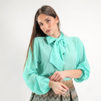 SARTORIA BLUSA FIOCCO MENTA
