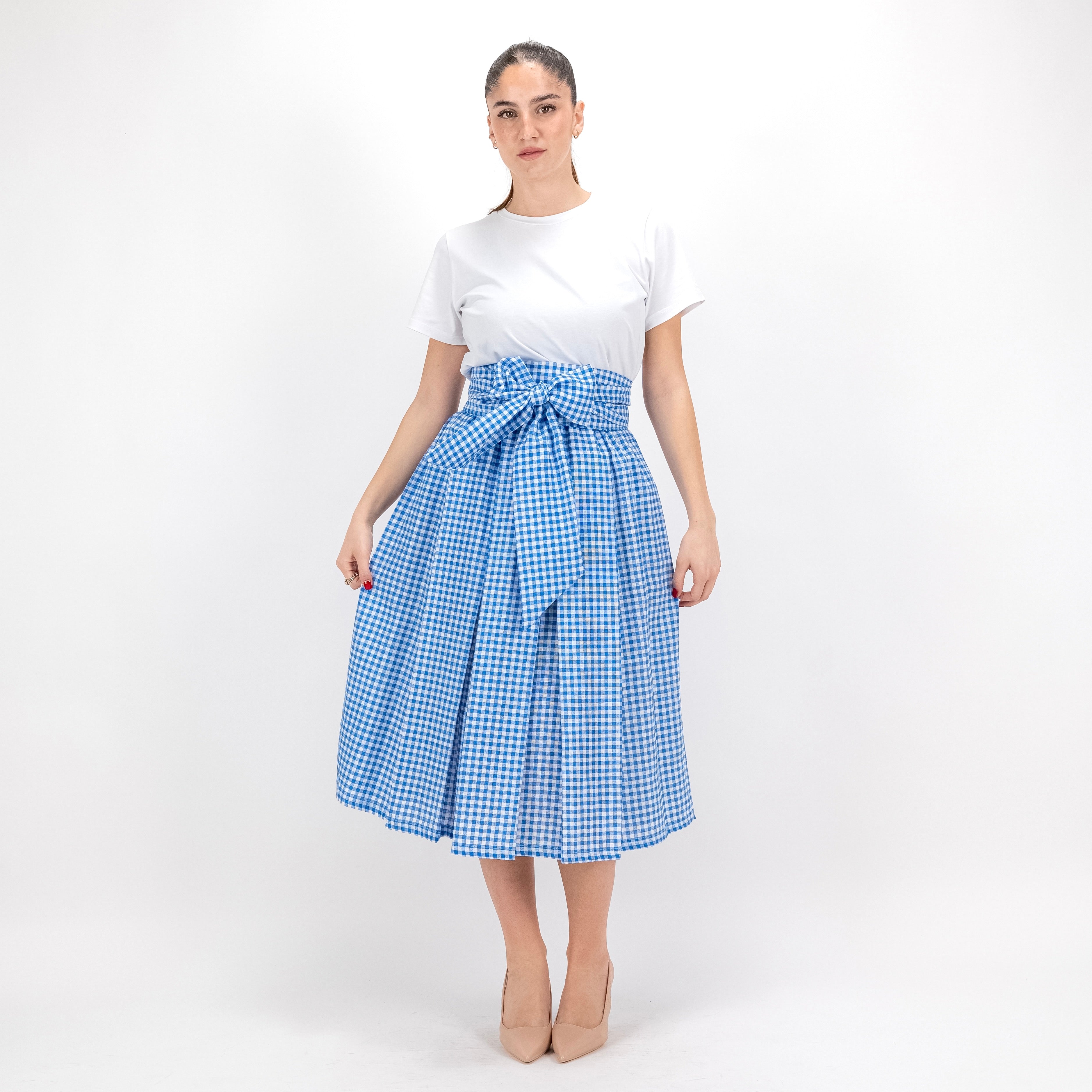 SARTORIA GONNA FIOCCO VICHY