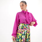 SARTORIA BLUSA FIOCCO FUCSIA