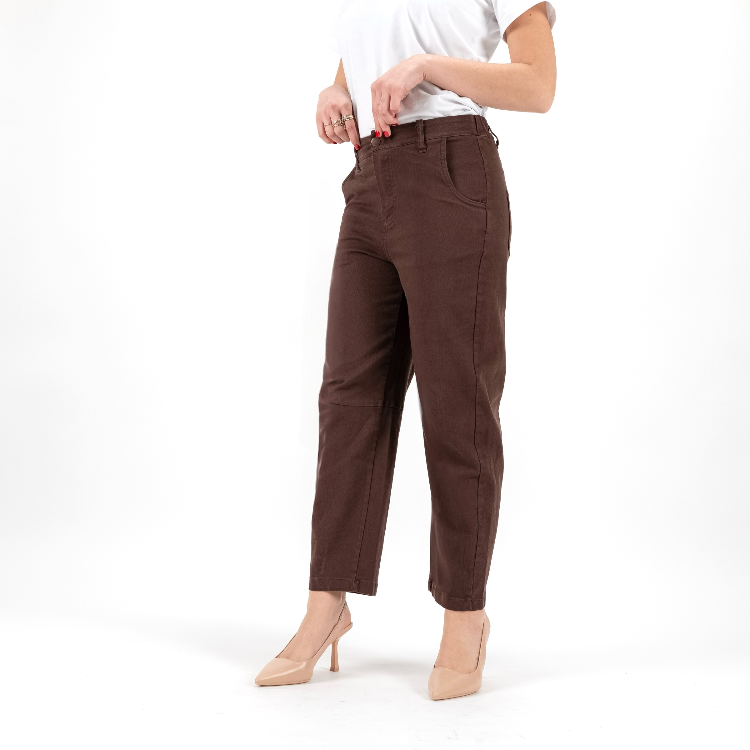 KONTATTO FW200C PANTALONE BARREL COTONE