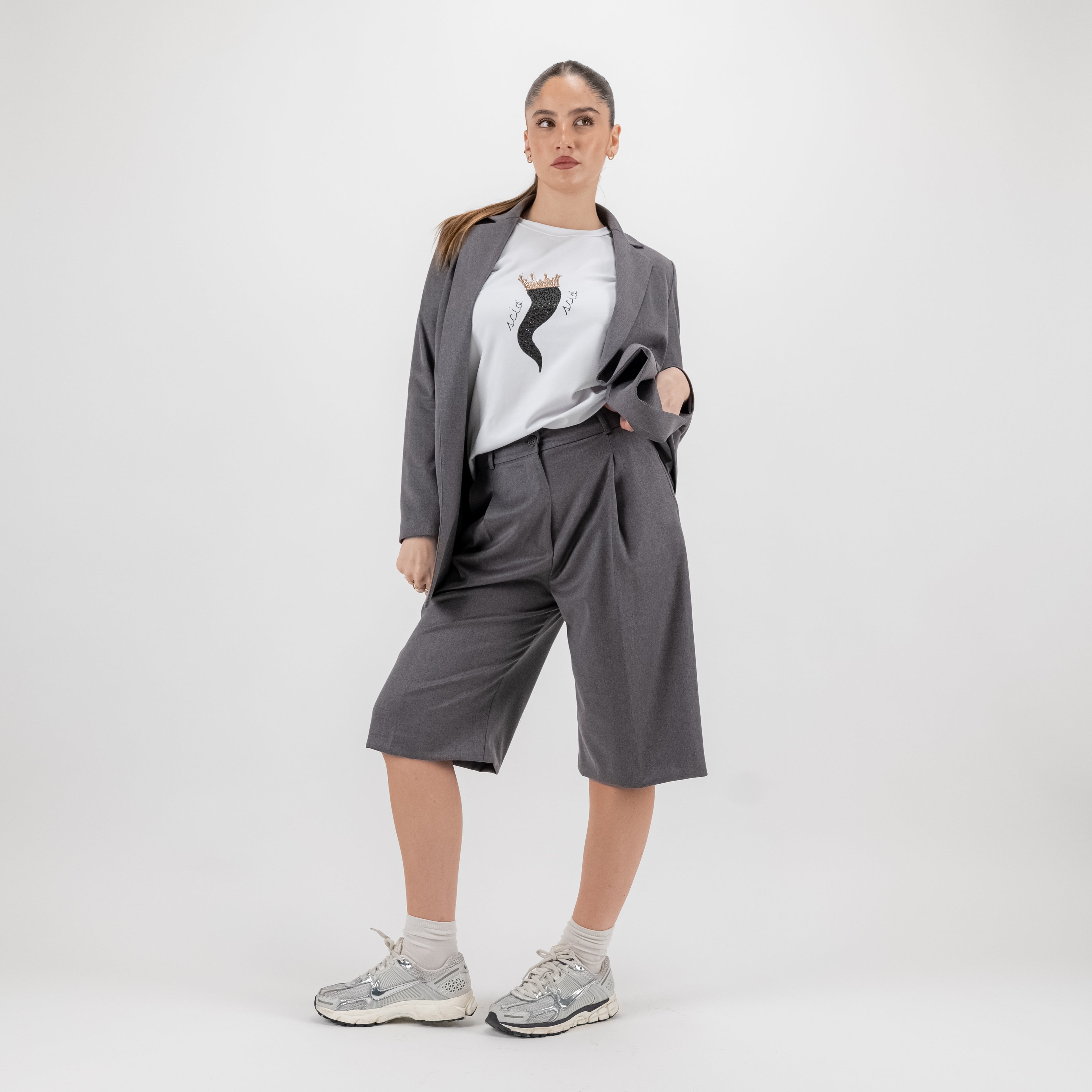 JETAIME BERMUDA WOOL GRIGIO