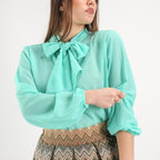 SARTORIA BLUSA FIOCCO MENTA