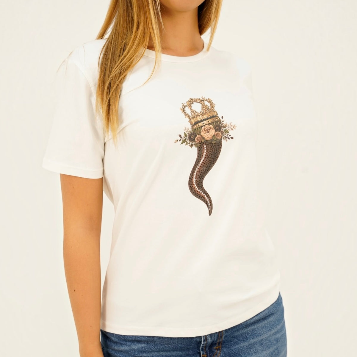 SOUTHLAB T-SHIRT HORN FLOWERS