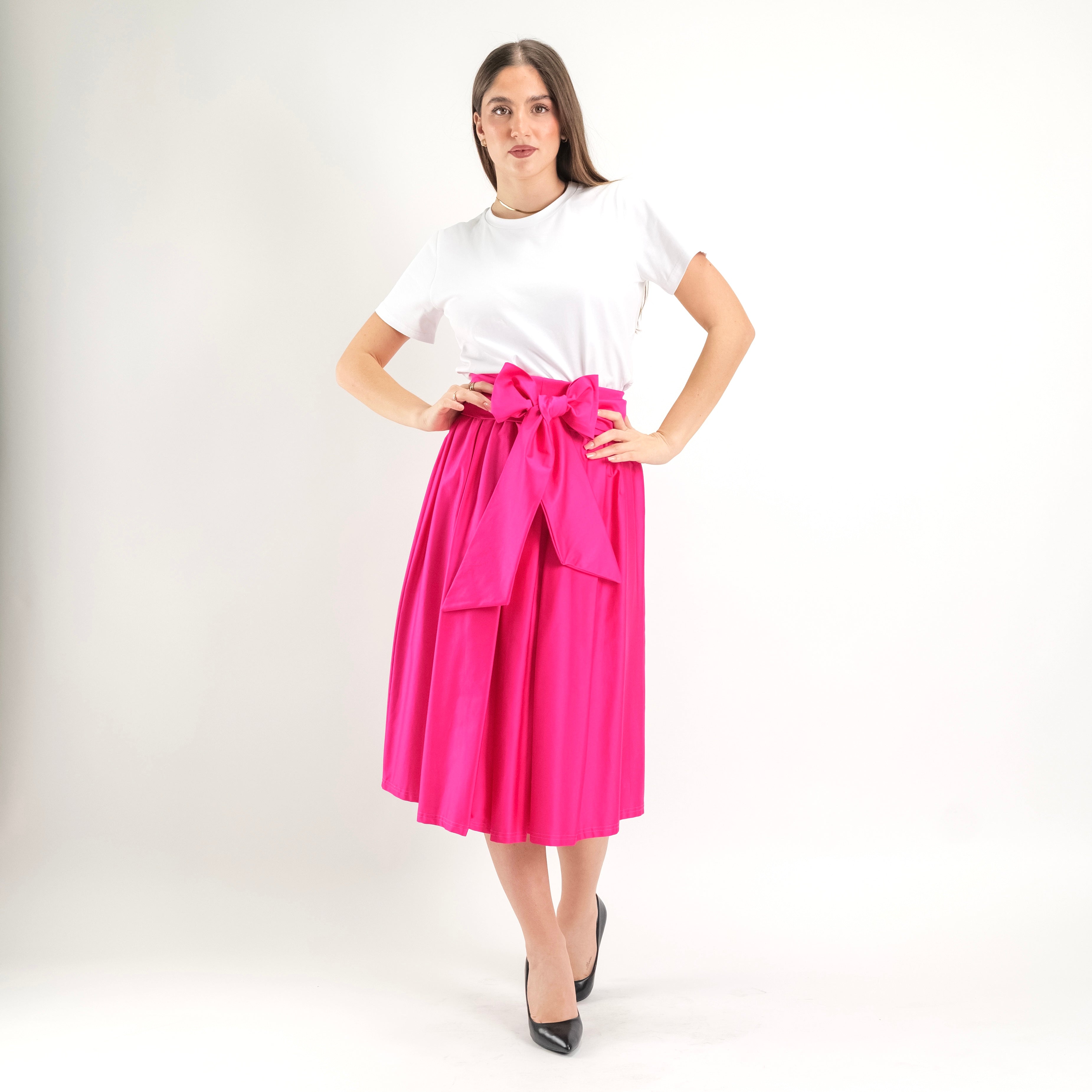 SARTORIA GONNA ECOLE FUCSIA