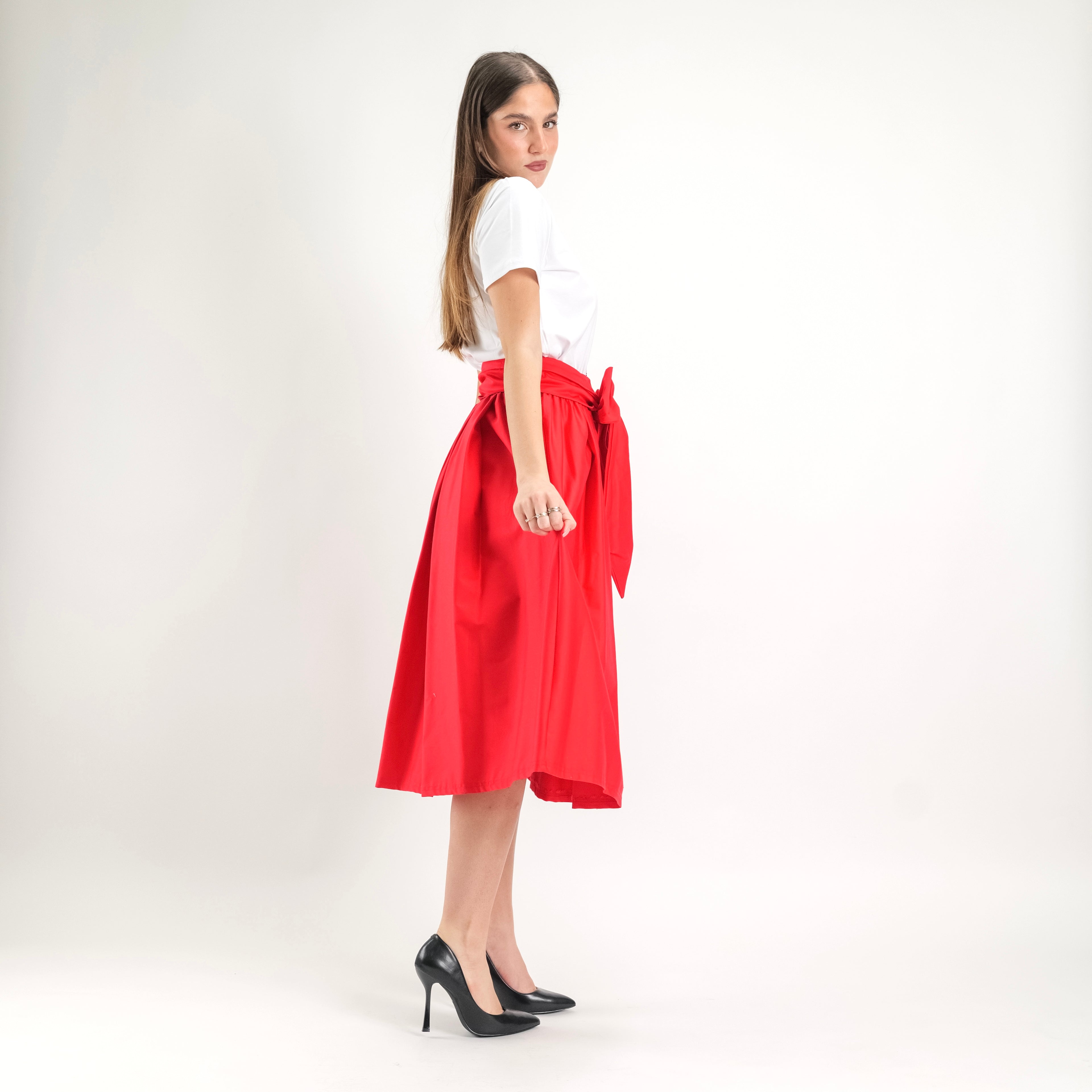 SARTORIA GONNA ECOLE ROSSO