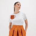 SARTORIA T-SHIRT DAMASCO ARANCIO