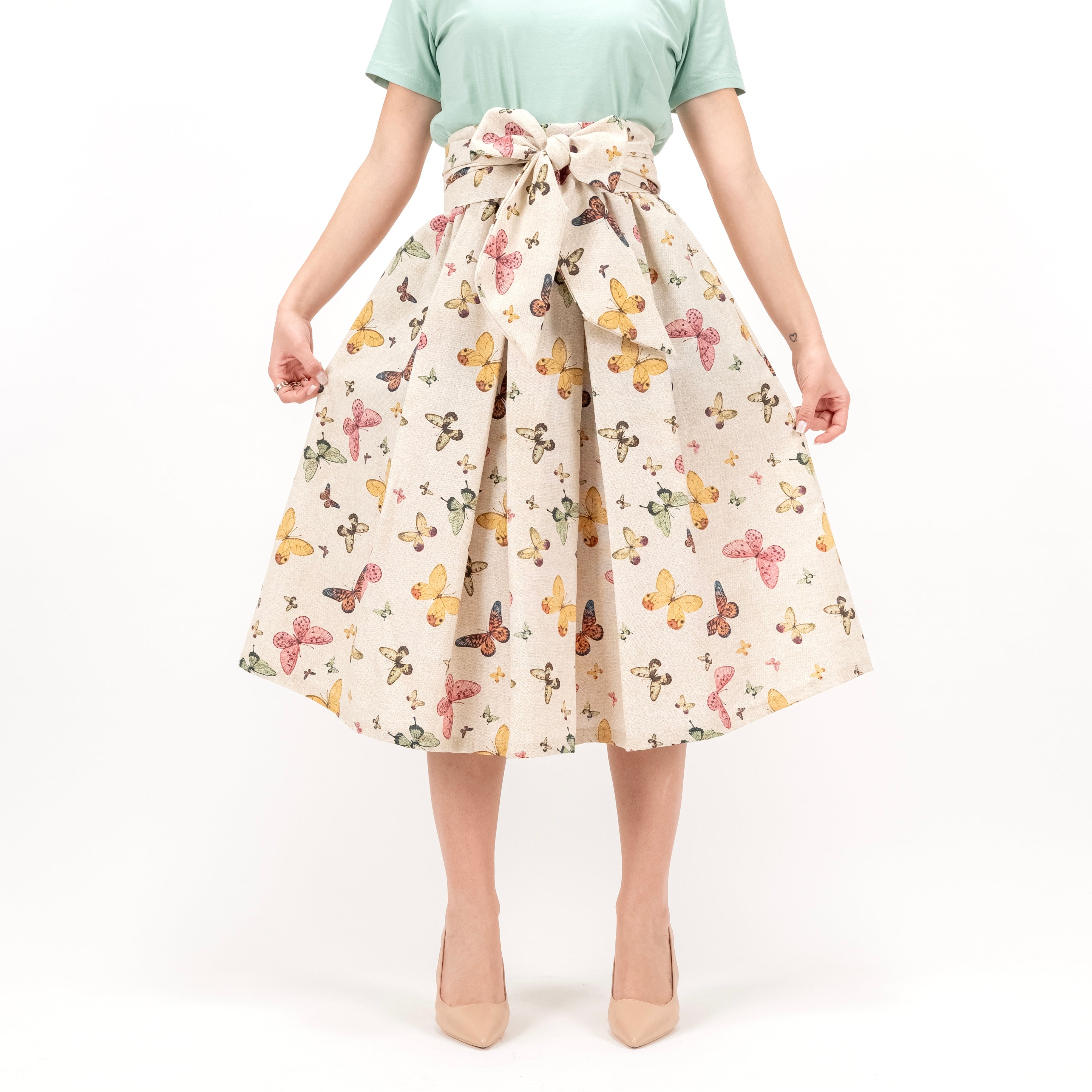 SARTORIA GONNA FIOCCO BUTTERFLY