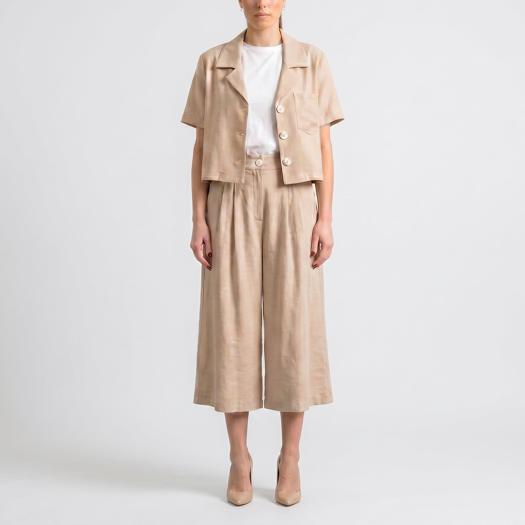 SOUTHLAB GIACCA CROP CREPE