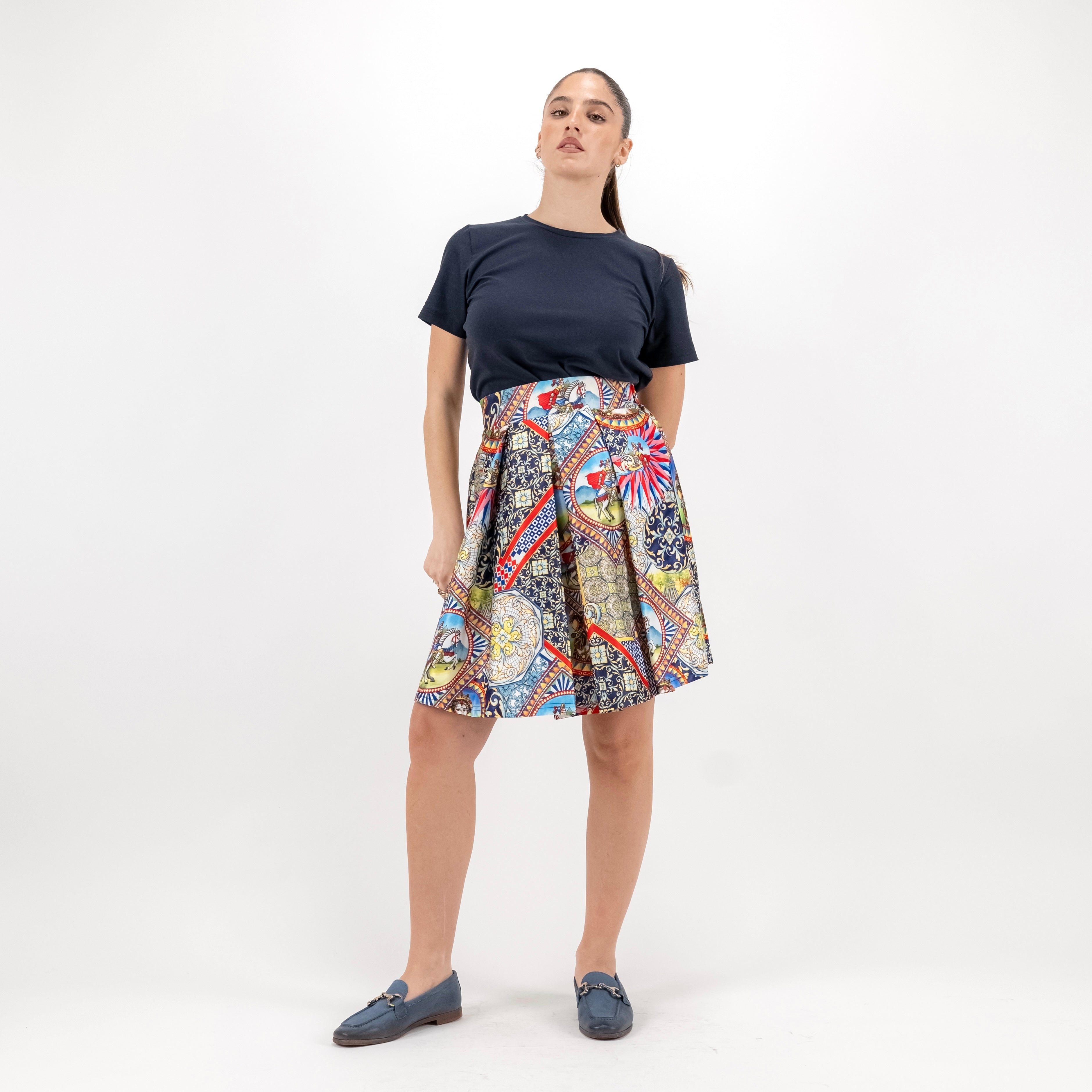 SARTORIA GONNA MINI PALERMO BLU