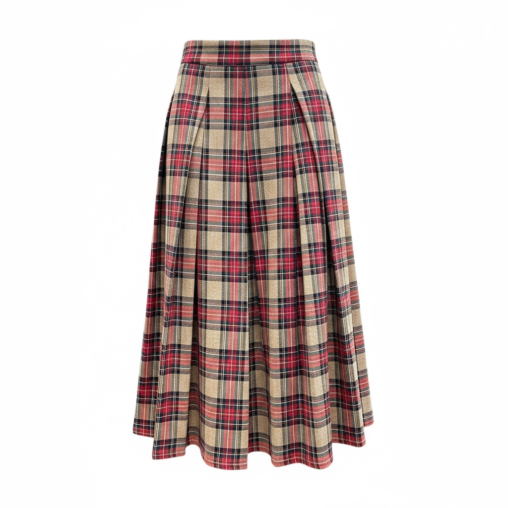 SARTORIA GONNA TARTAN CAMEL