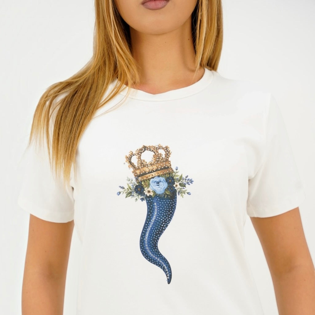 SOUTHLAB T-SHIRT HORN FLOWERS