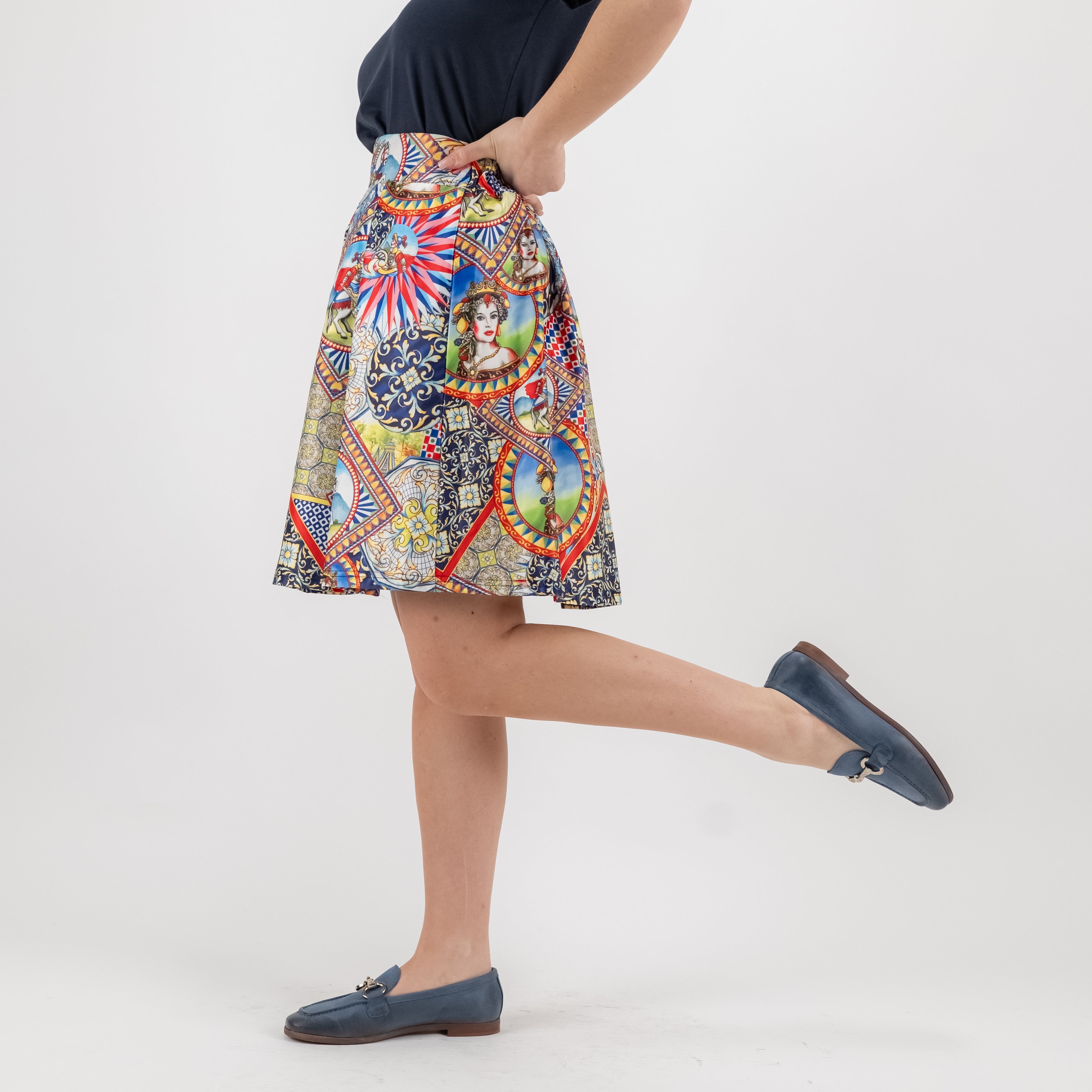 SARTORIA GONNA MINI PALERMO BLU