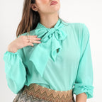SARTORIA BLUSA FIOCCO MENTA