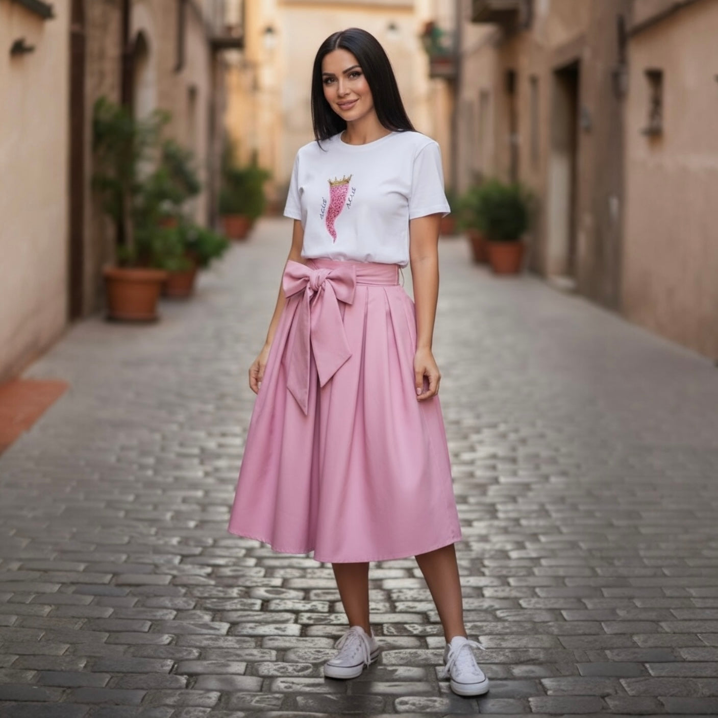 SARTORIA GONNA ECOLE ROSA