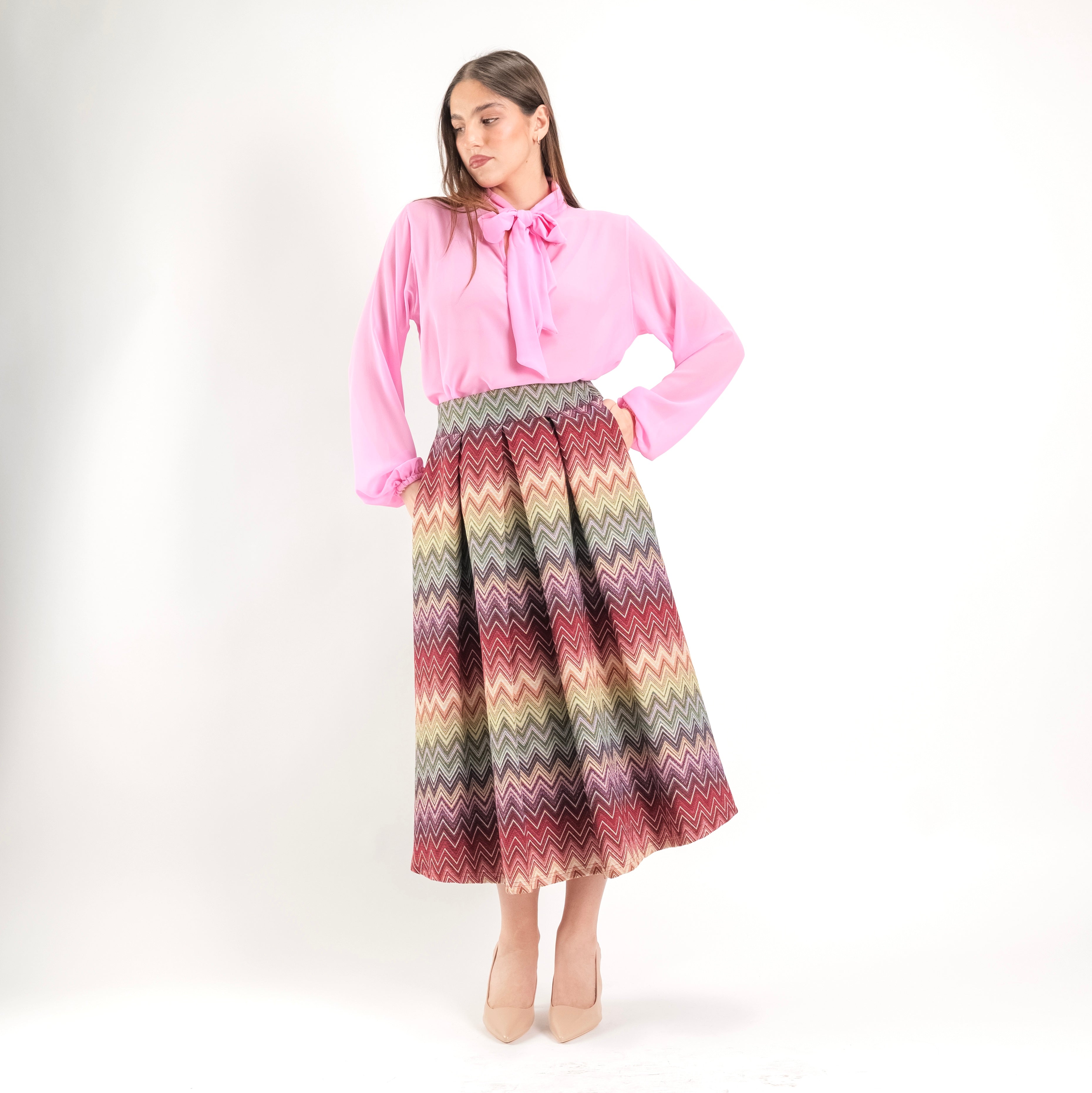 SARTORIA GONNA BROCCATO MISSONI AMARENA