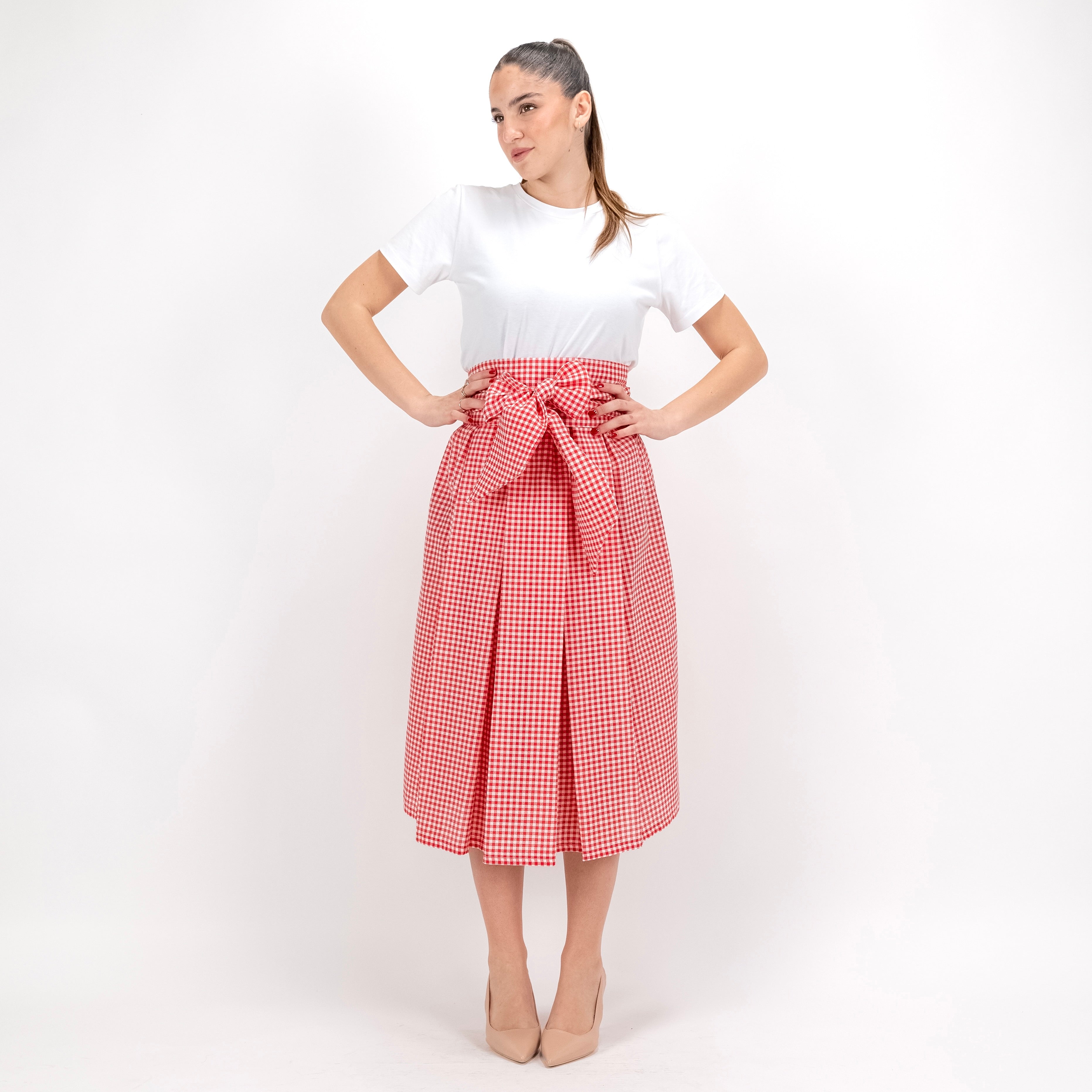 SARTORIA GONNA FIOCCO VICHY