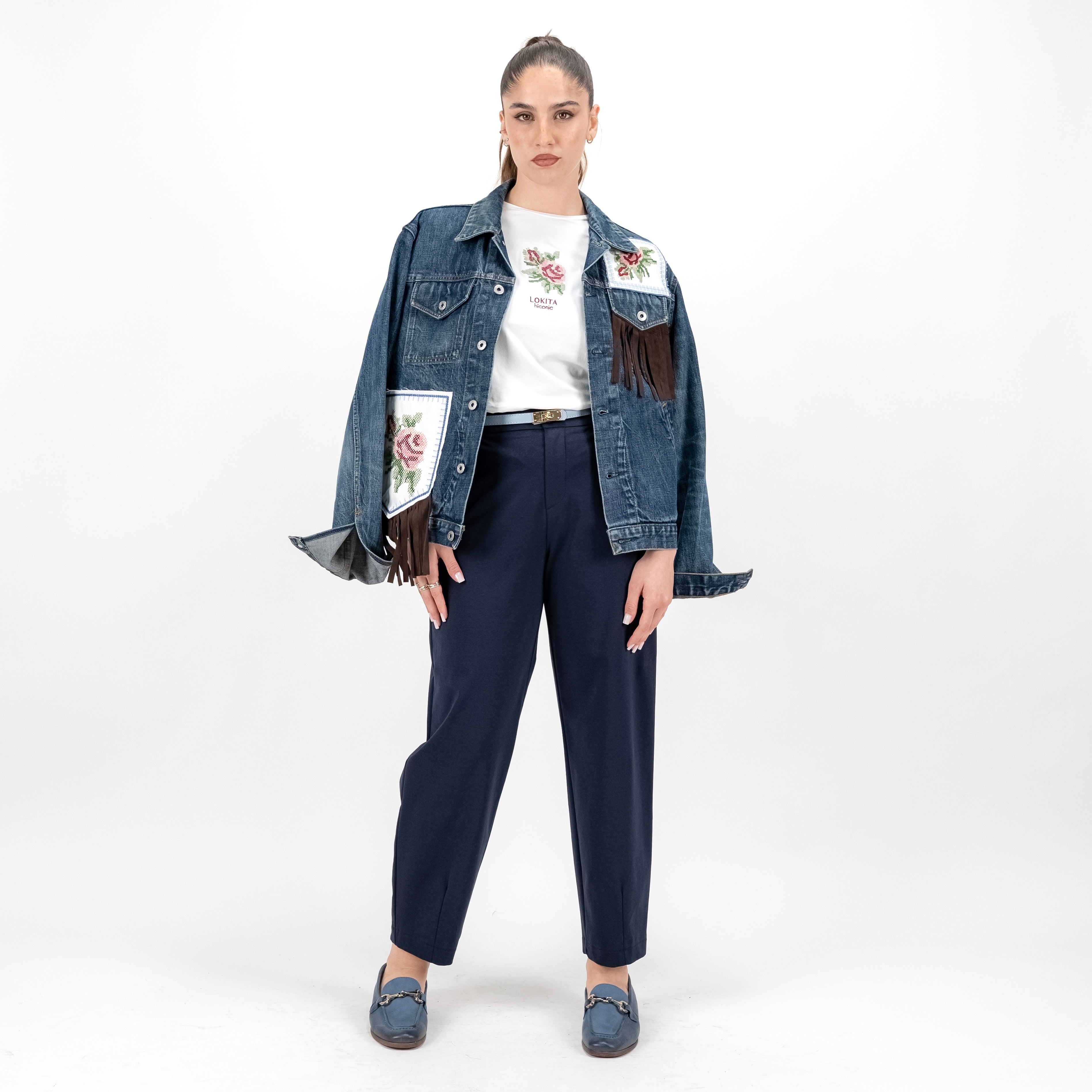 LOKITA GIUBBOTTO DENIM PATCH