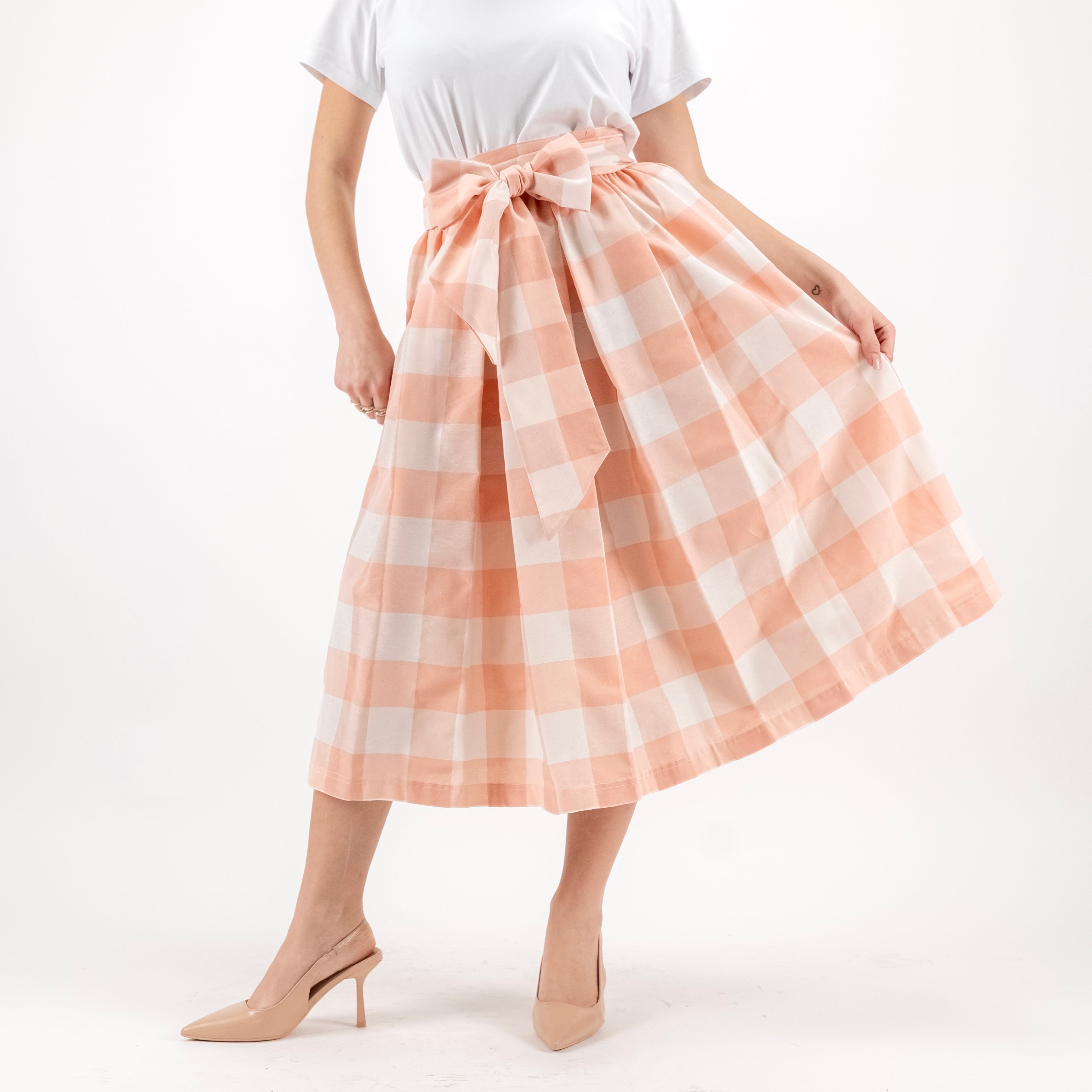 SARTORIA GONNA FIOCCO MADRAS PESCA