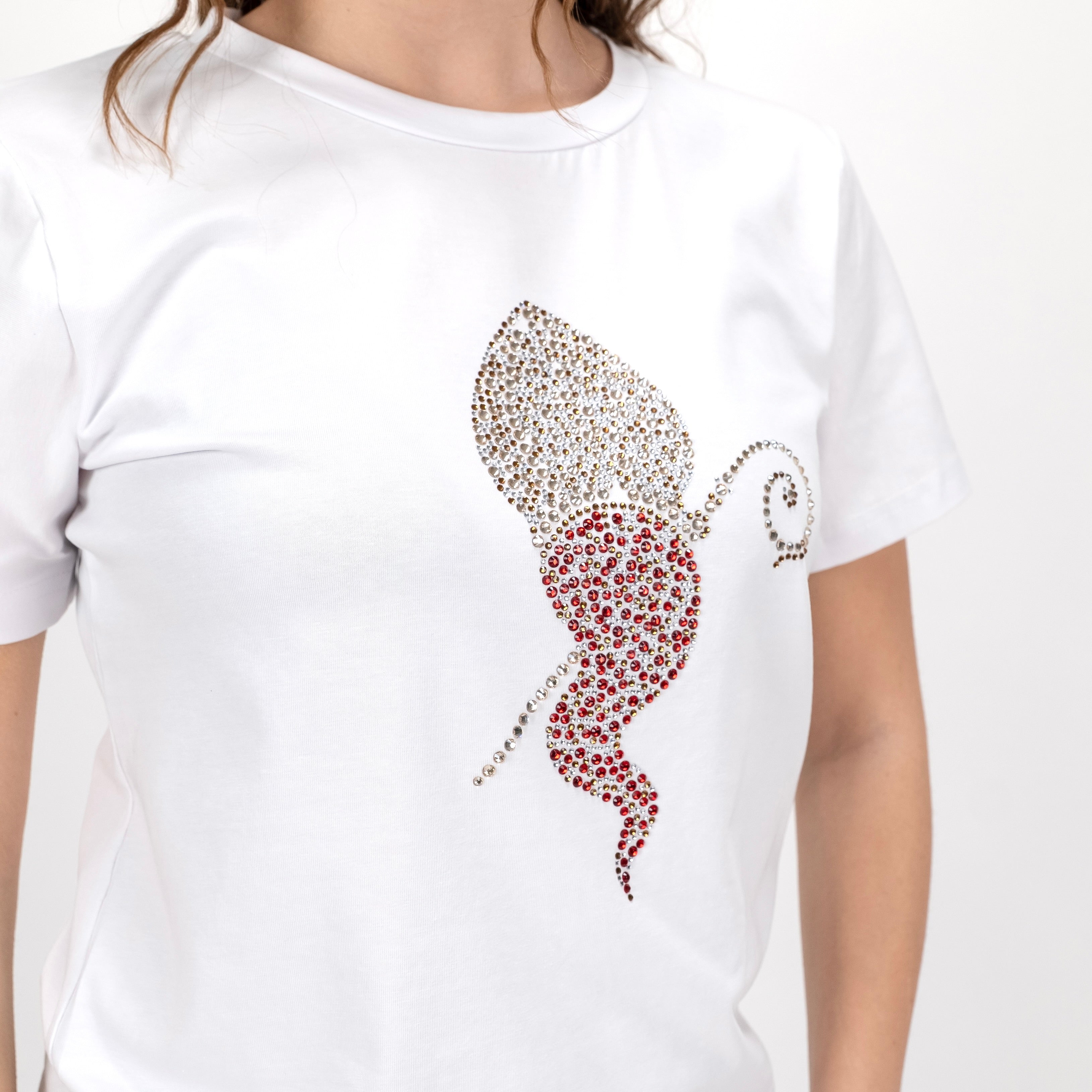 JETAIME T-SHIRT HORN STRASS SAN GENNARO