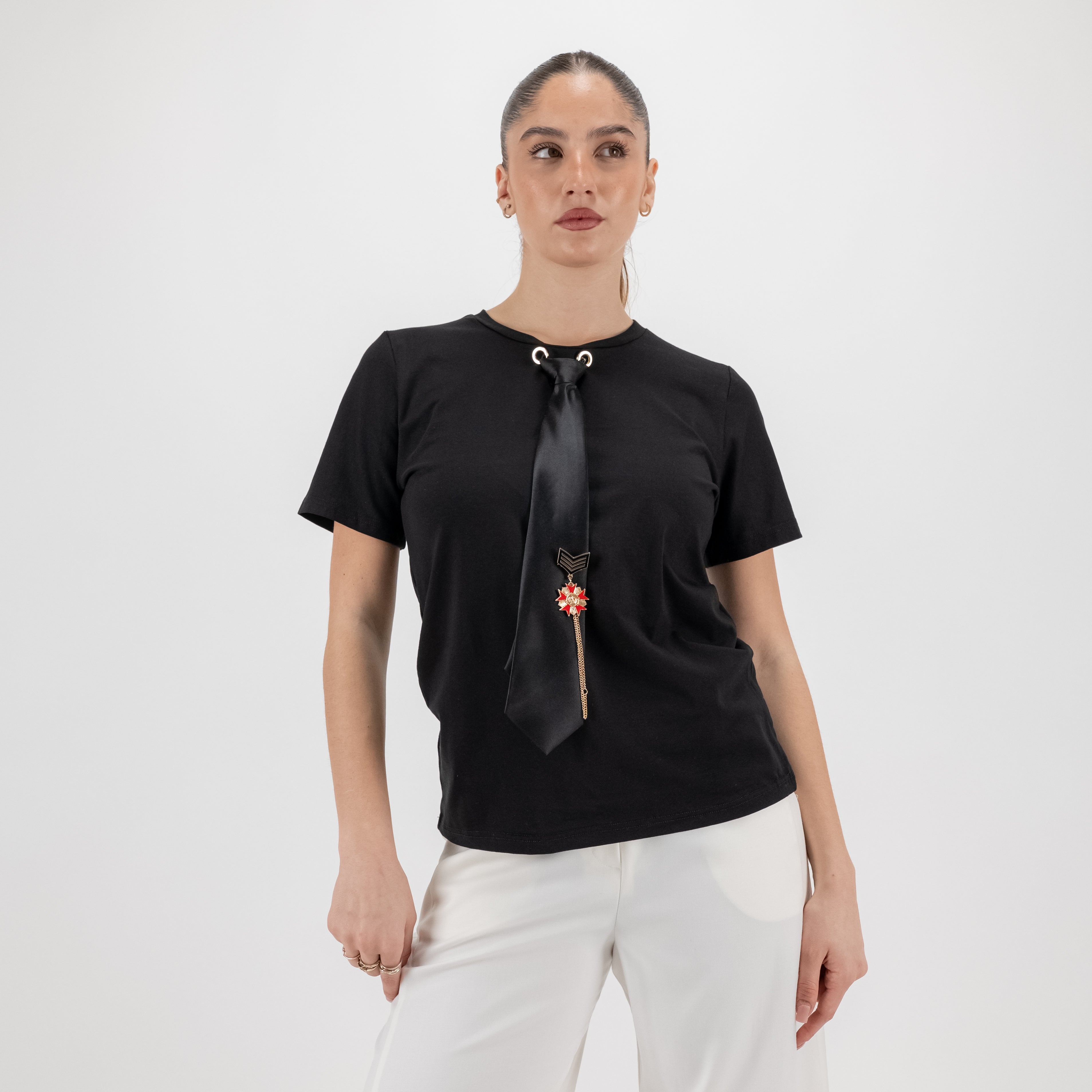 JETAIME T-SHIRT TIE&PIN  NERO