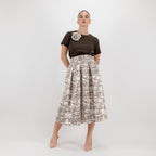 SARTORIA GONNA MIDI TOILE MORO