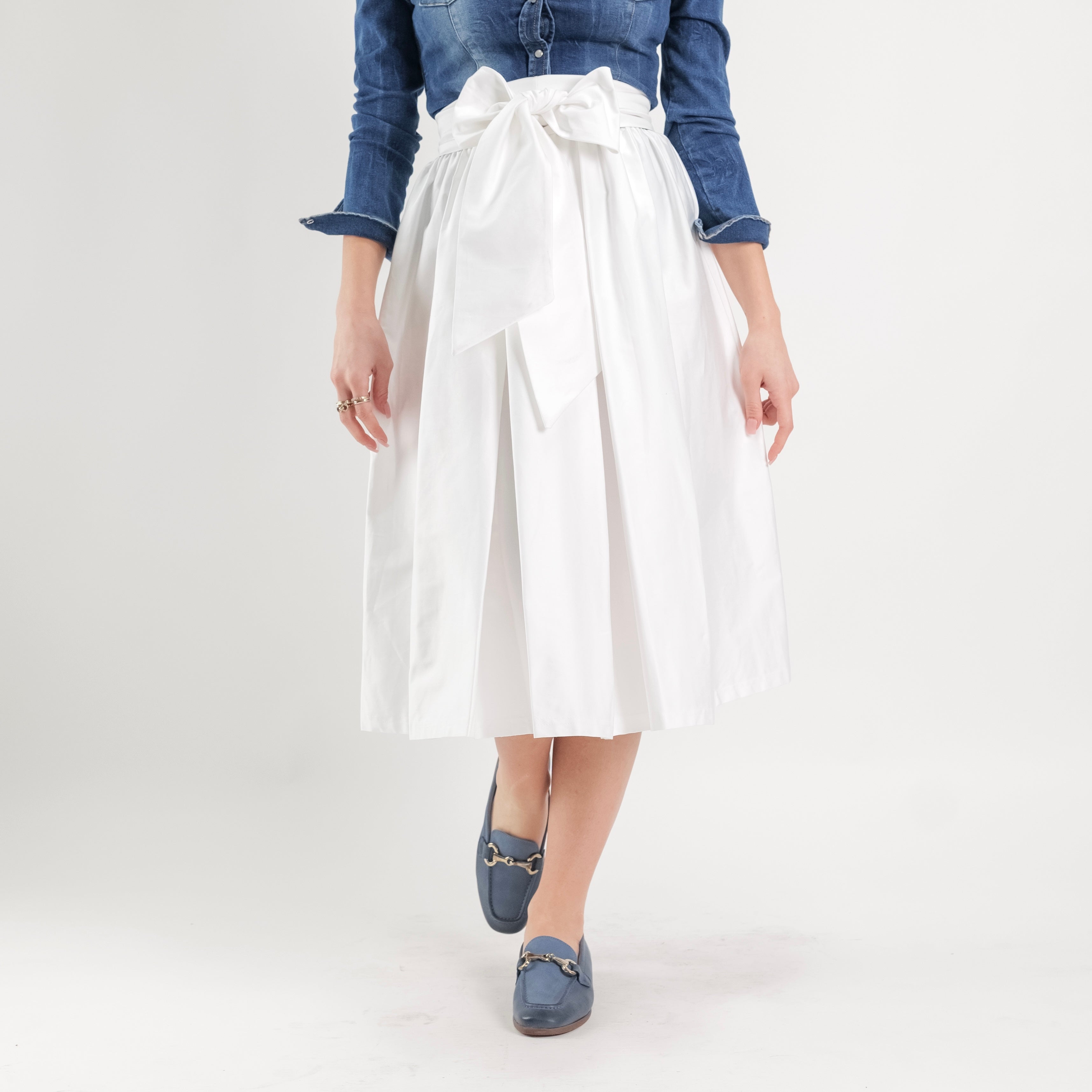 SARTORIA GONNA ECOLE BIANCO