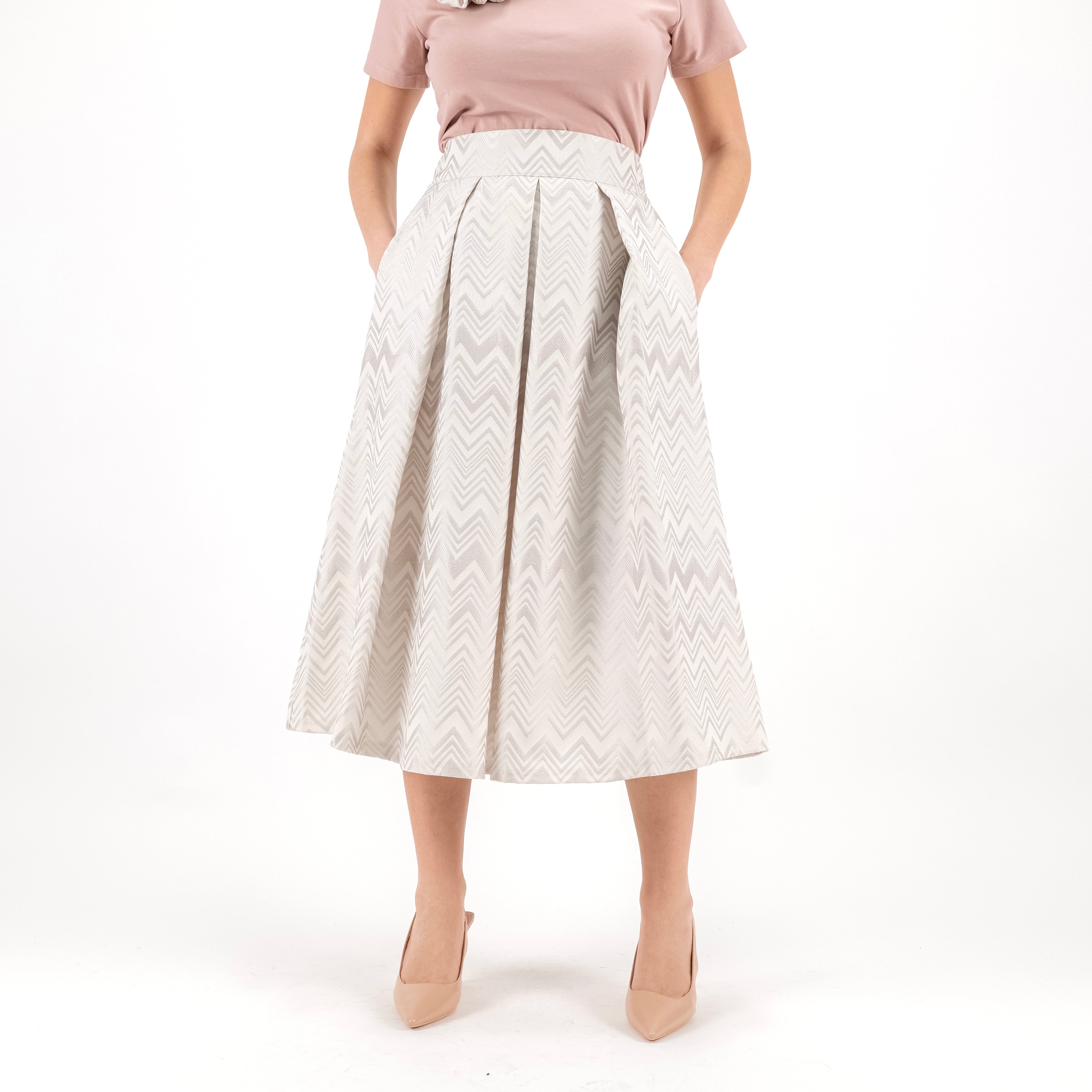 SARTORIA GONNA BROCCATO MISSONI AVORIO