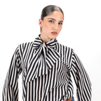 SARTORIA BLUSA FIOCCO STRIPE