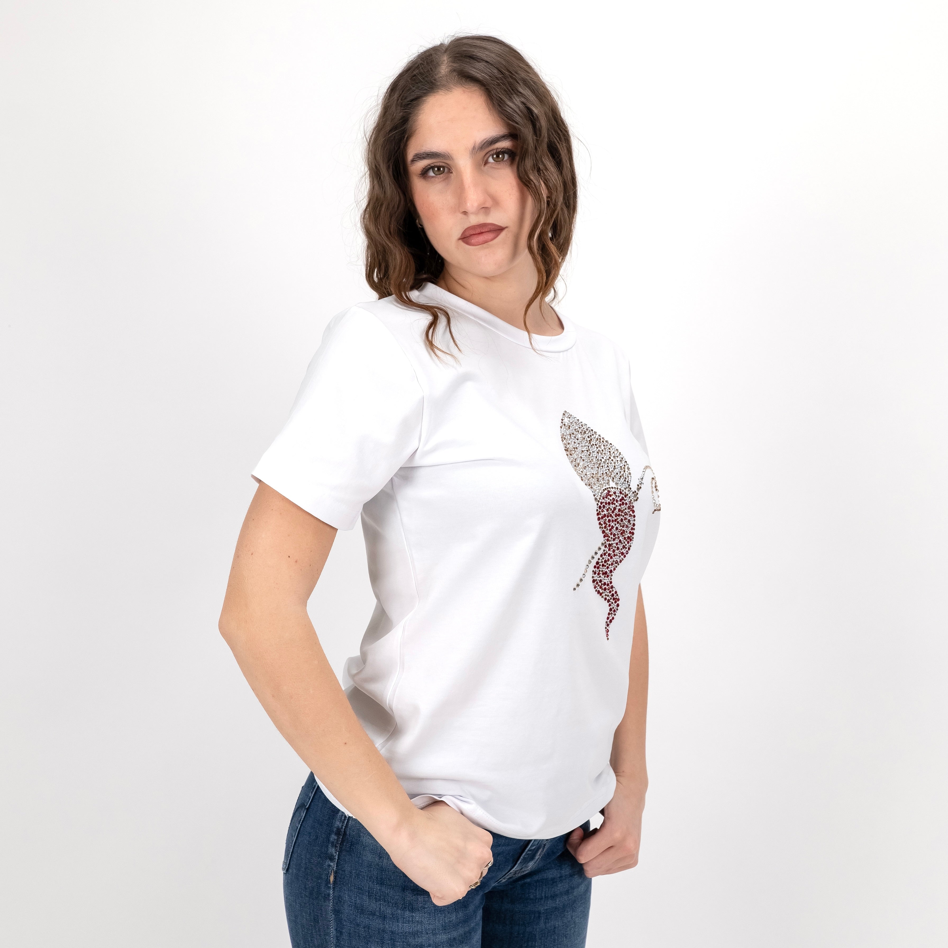 JETAIME T-SHIRT HORN STRASS SAN GENNARO