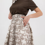 SARTORIA GONNA MIDI TOILE MORO