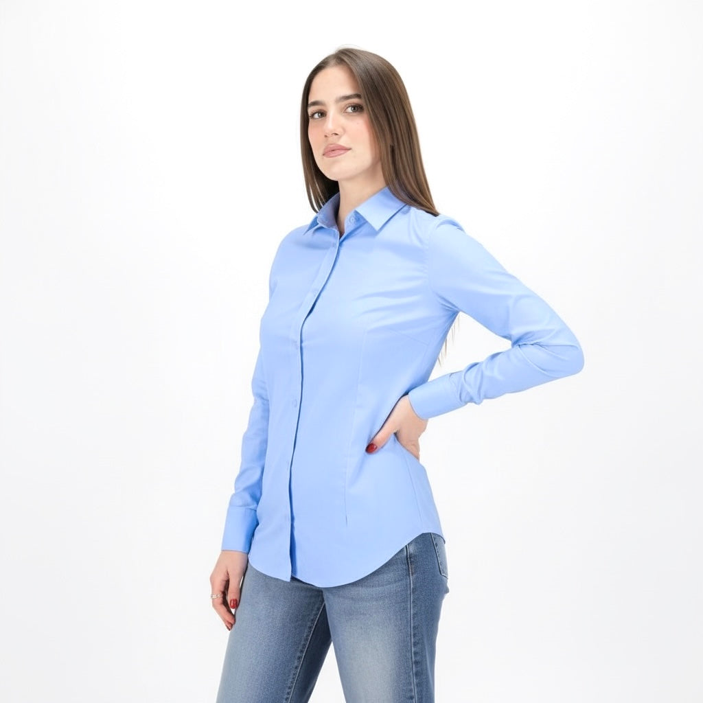 SOUTHLAB CAMICIA BASIC AZZURRO