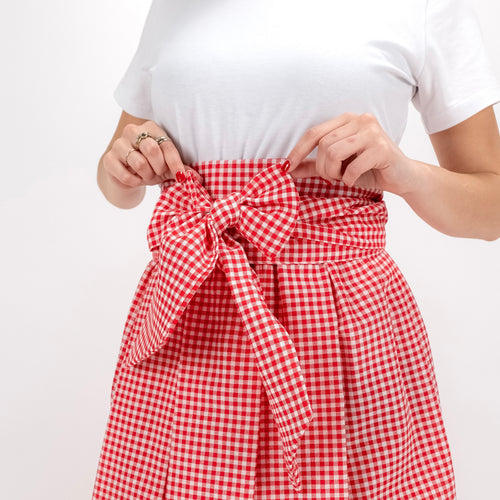 Gonna Fiocco Vichy – Sartoria Capresi