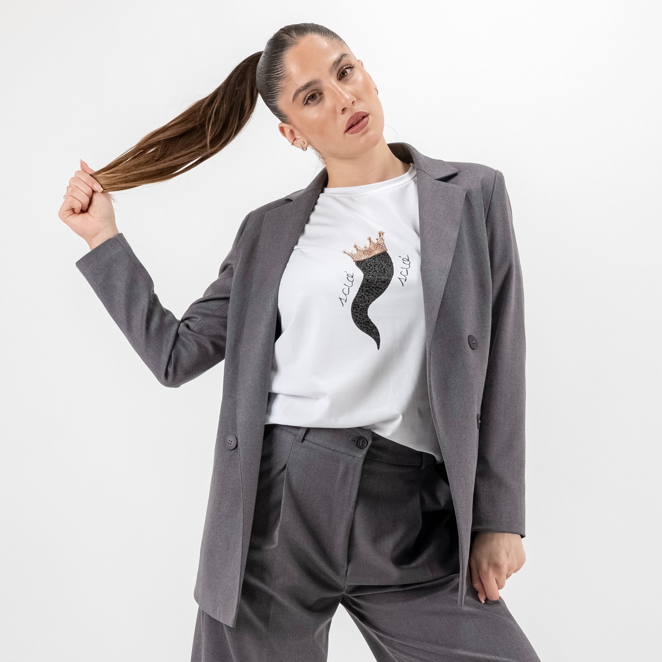 JETAIME T-SHIRT HORN NERO