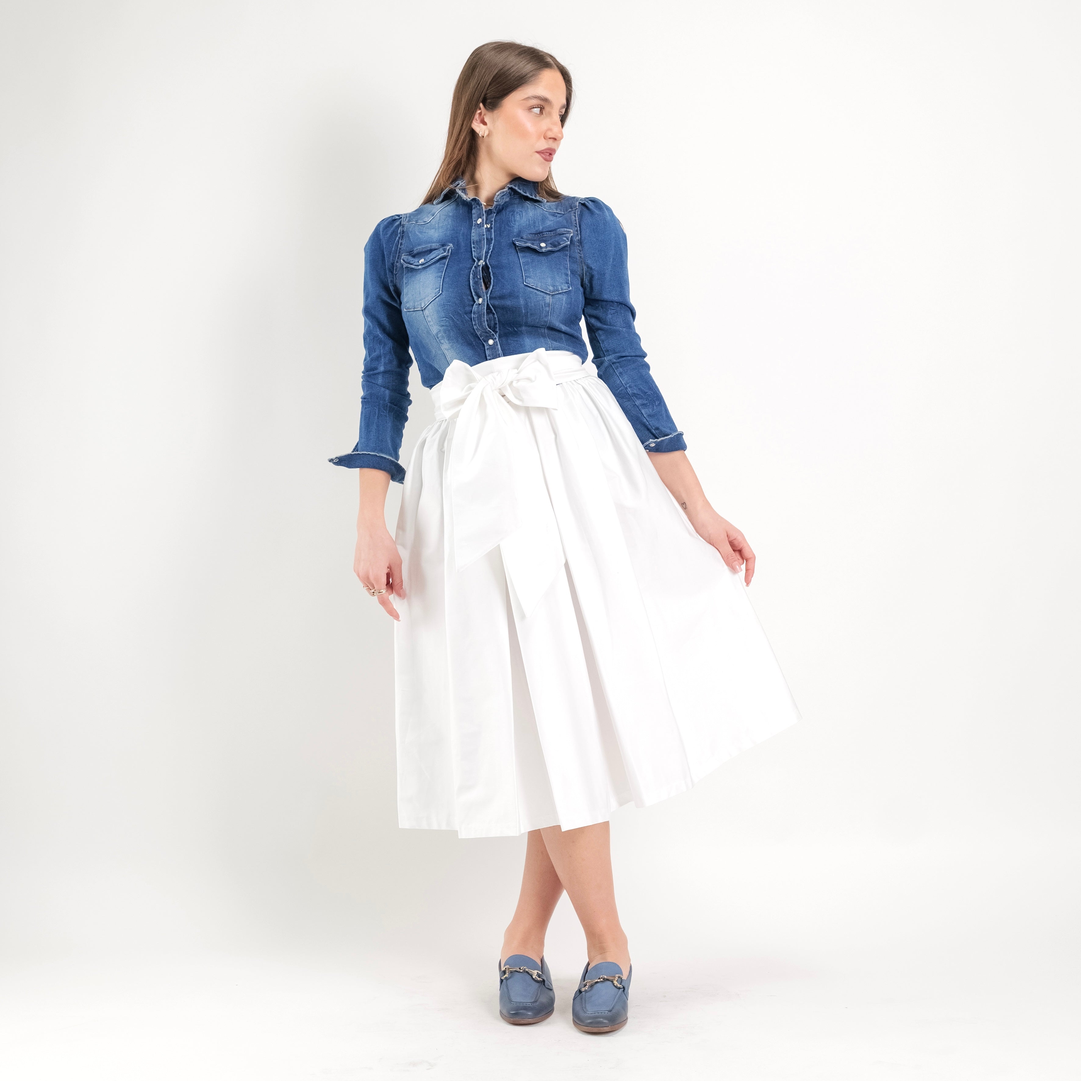 SARTORIA GONNA ECOLE BIANCO