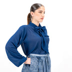 SARTORIA BLUSA FIOCCO BLU