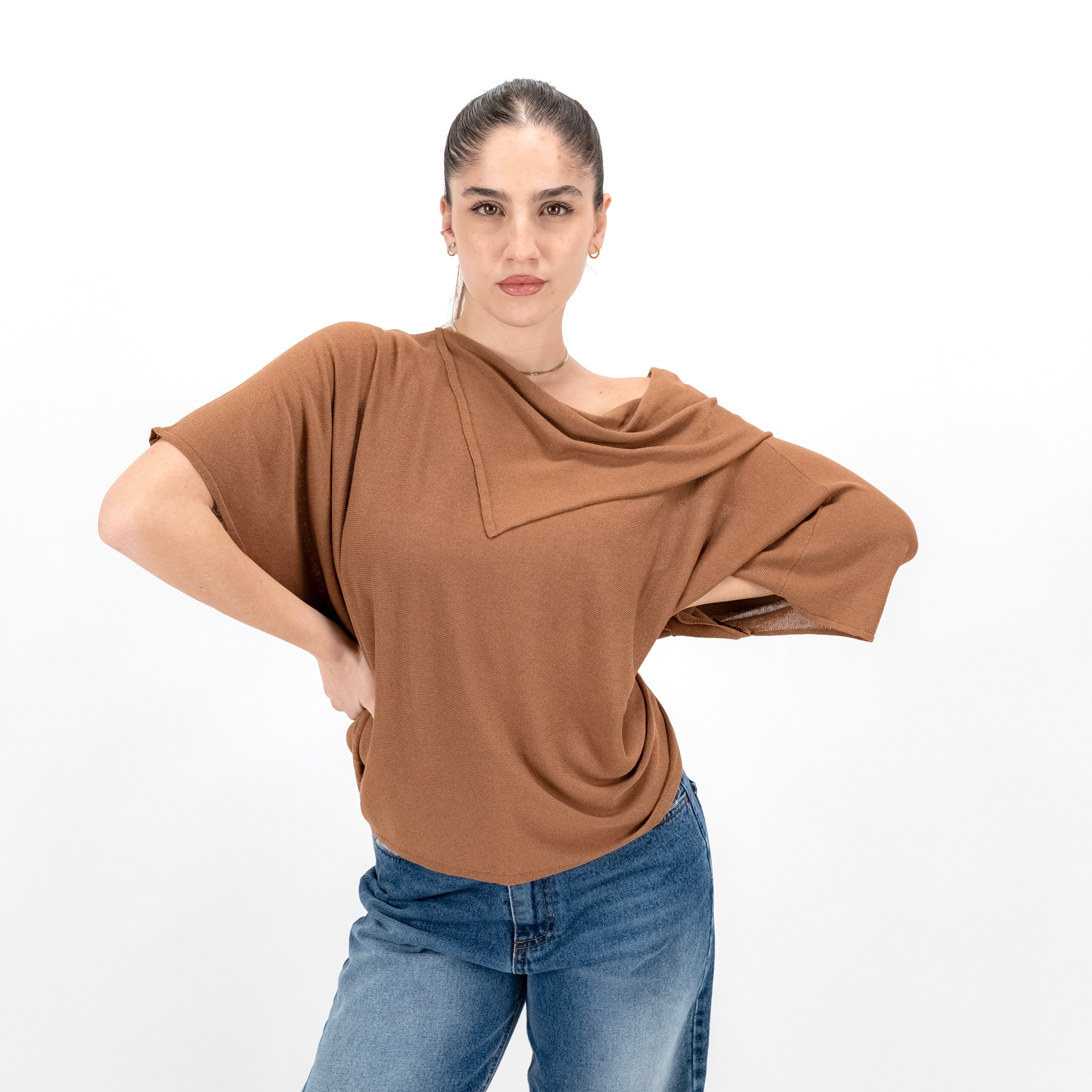 KONTATTO 3M1551C  MAGLIA OVER COLLO SCIALLATO