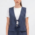 SOUTHLAB GILET CREPE NODI