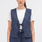 SOUTHLAB GILET CREPE NODI