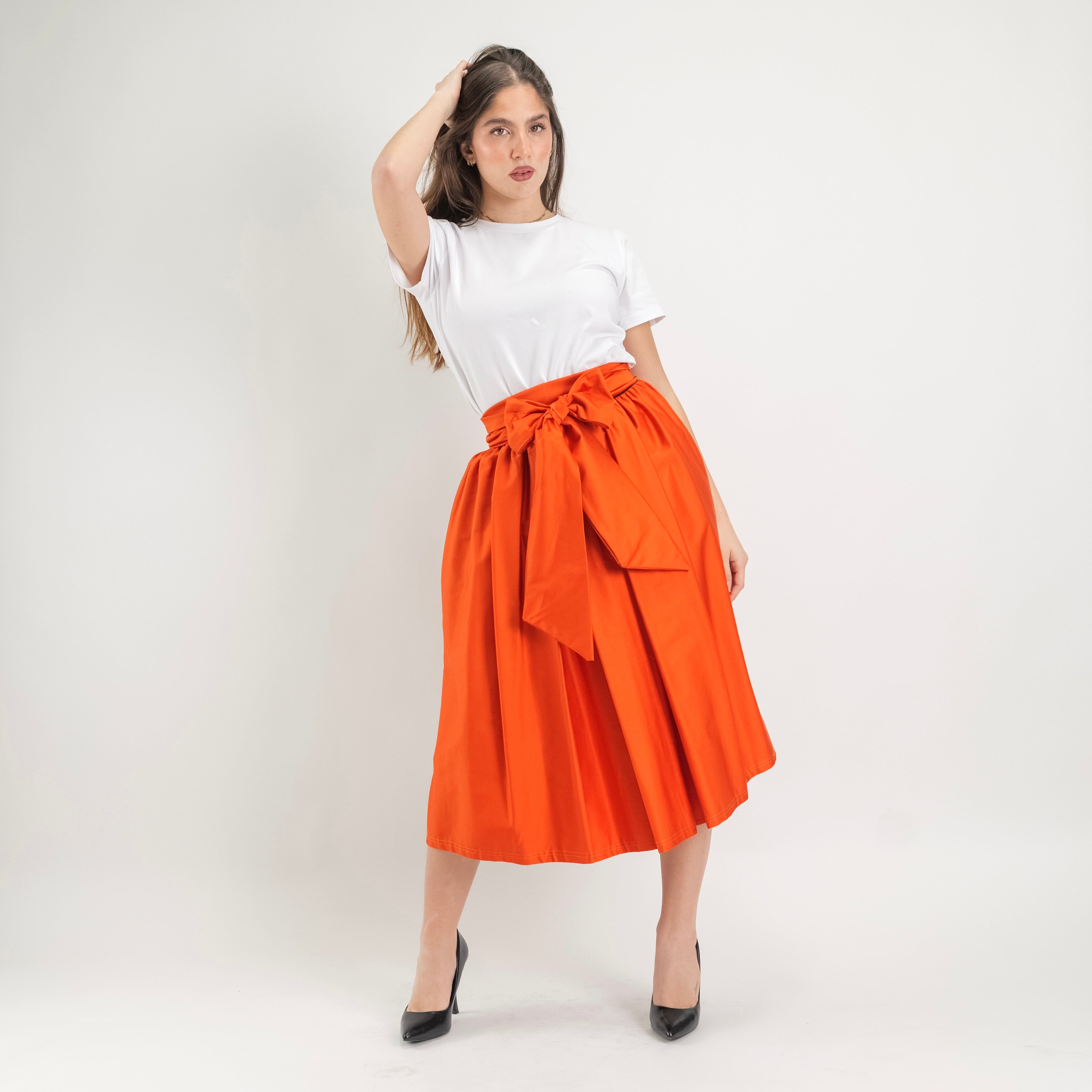 SARTORIA GONNA ECOLE ARANCIO