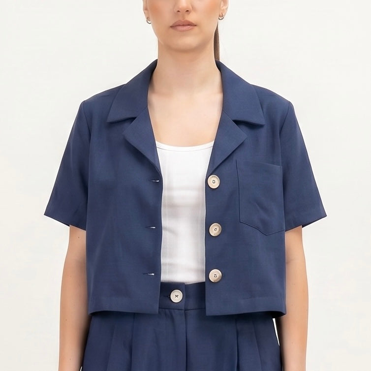 SOUTHLAB GIACCA CROP CREPE