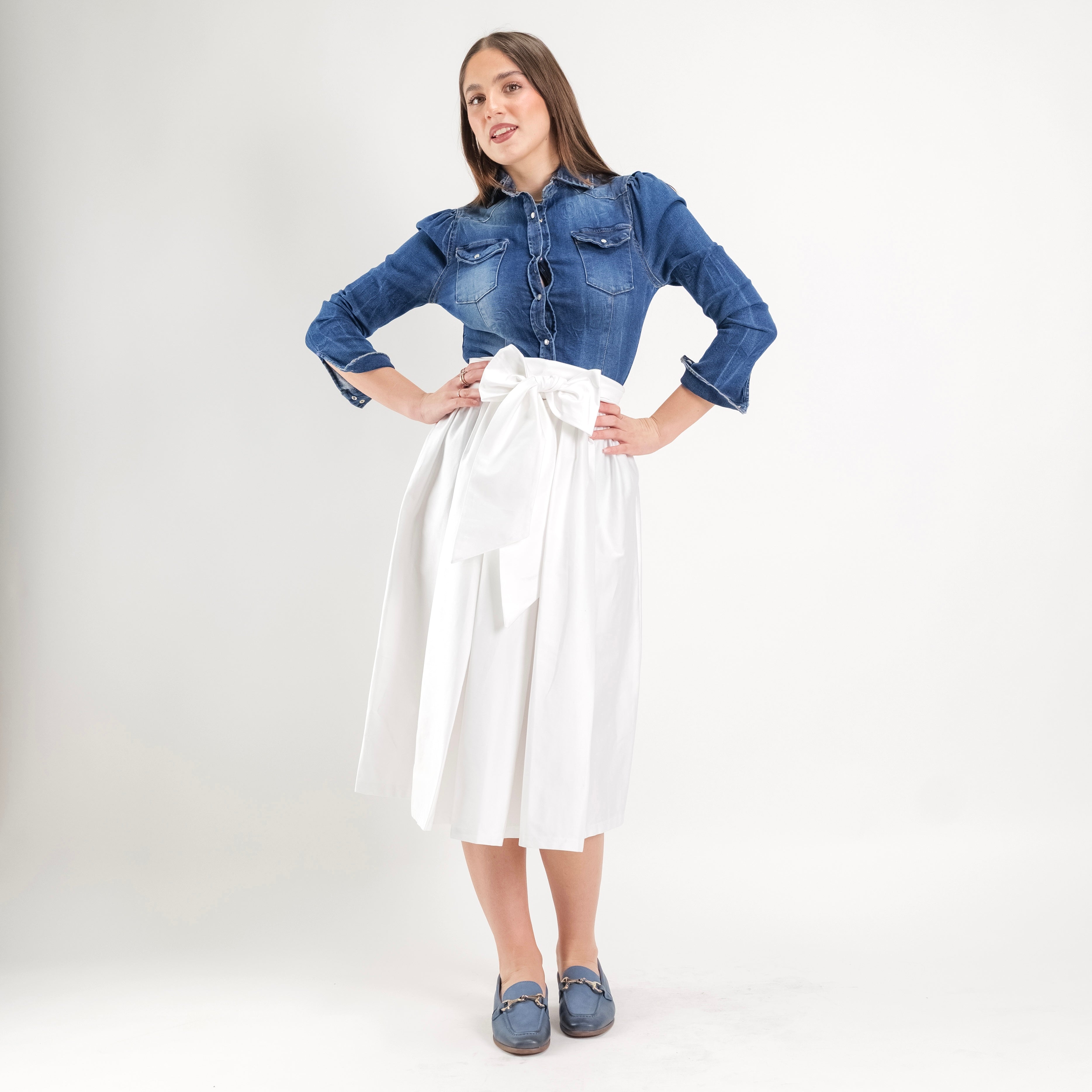 SARTORIA GONNA ECOLE BIANCO