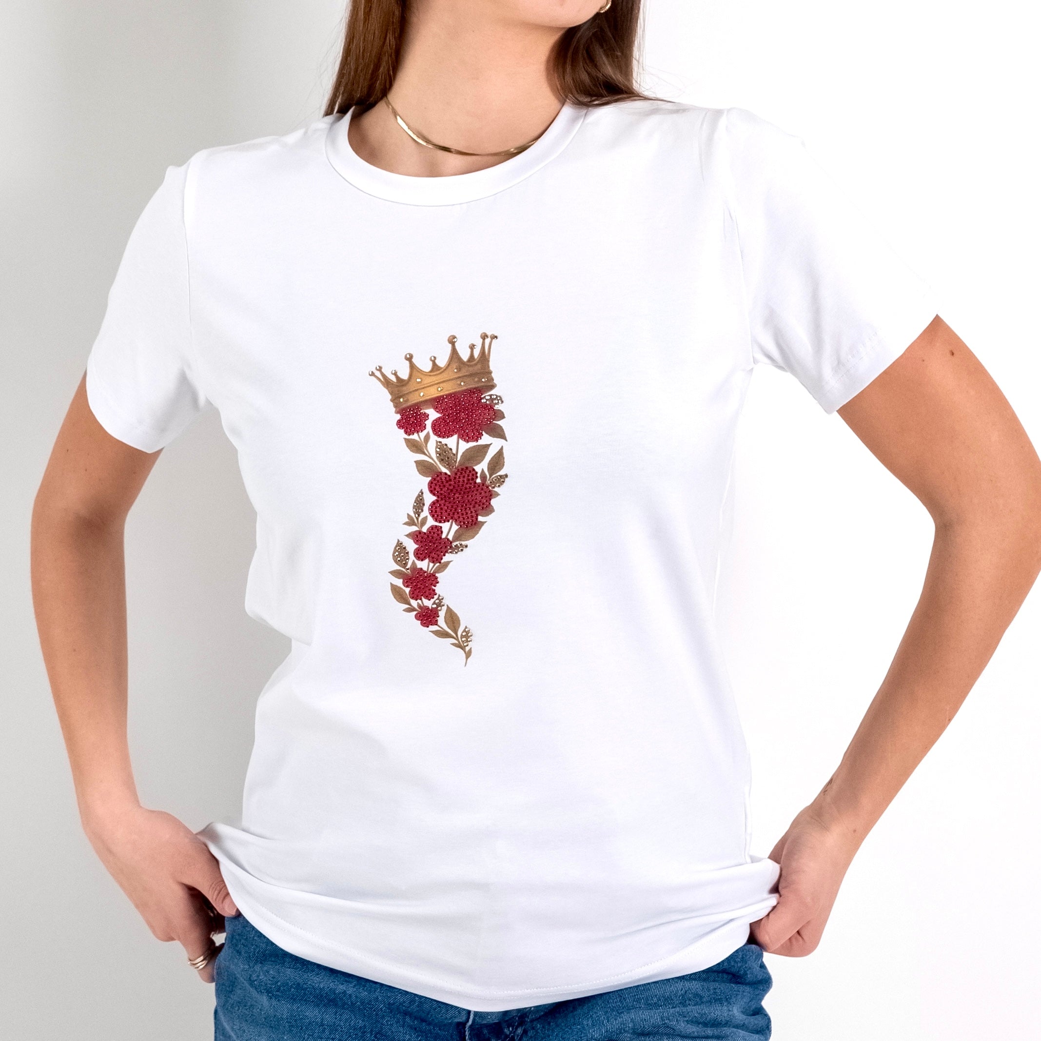 JETAIME T-SHIRT FLOWER HORN ROSSO