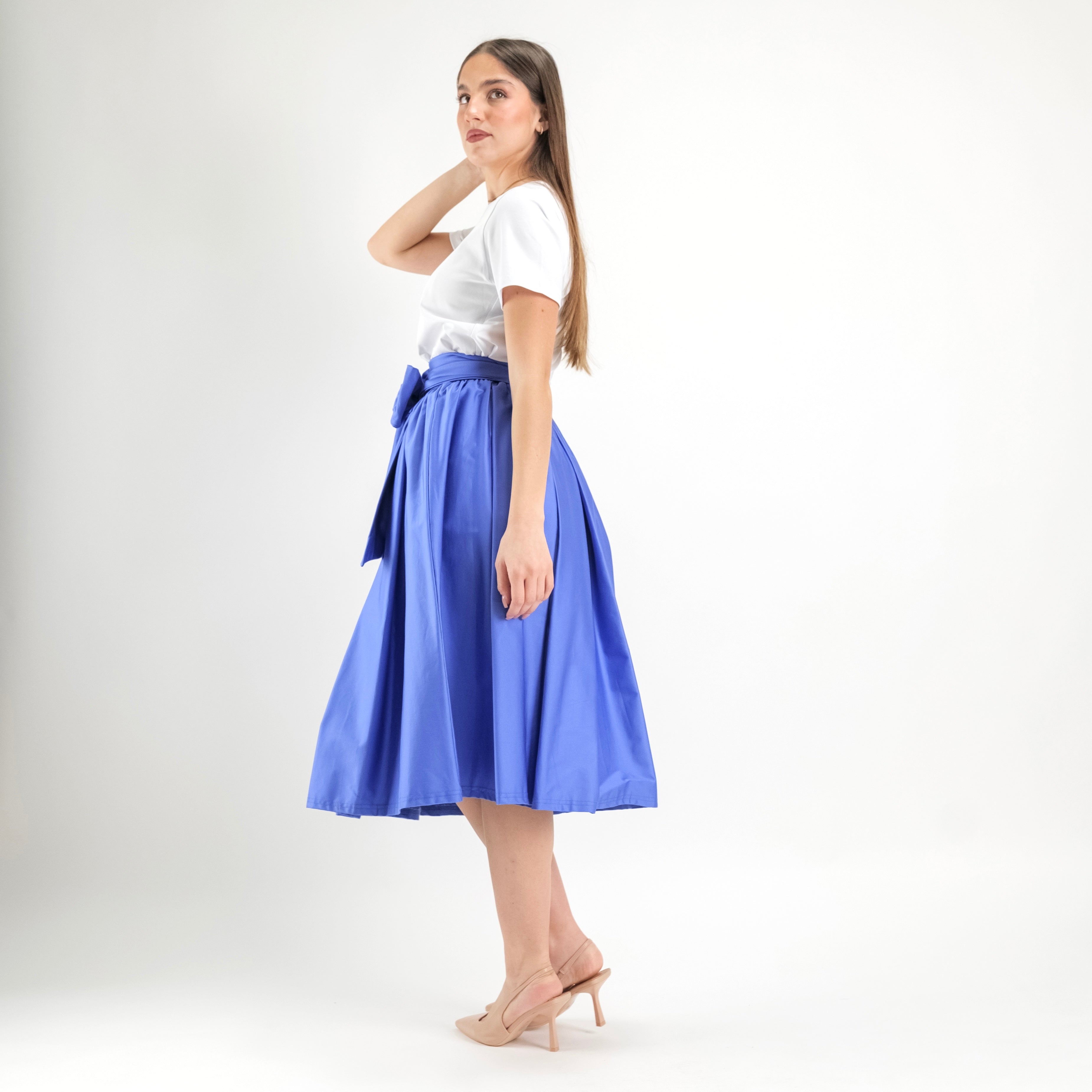 SARTORIA GONNA ECOLE BLU LAVANDA