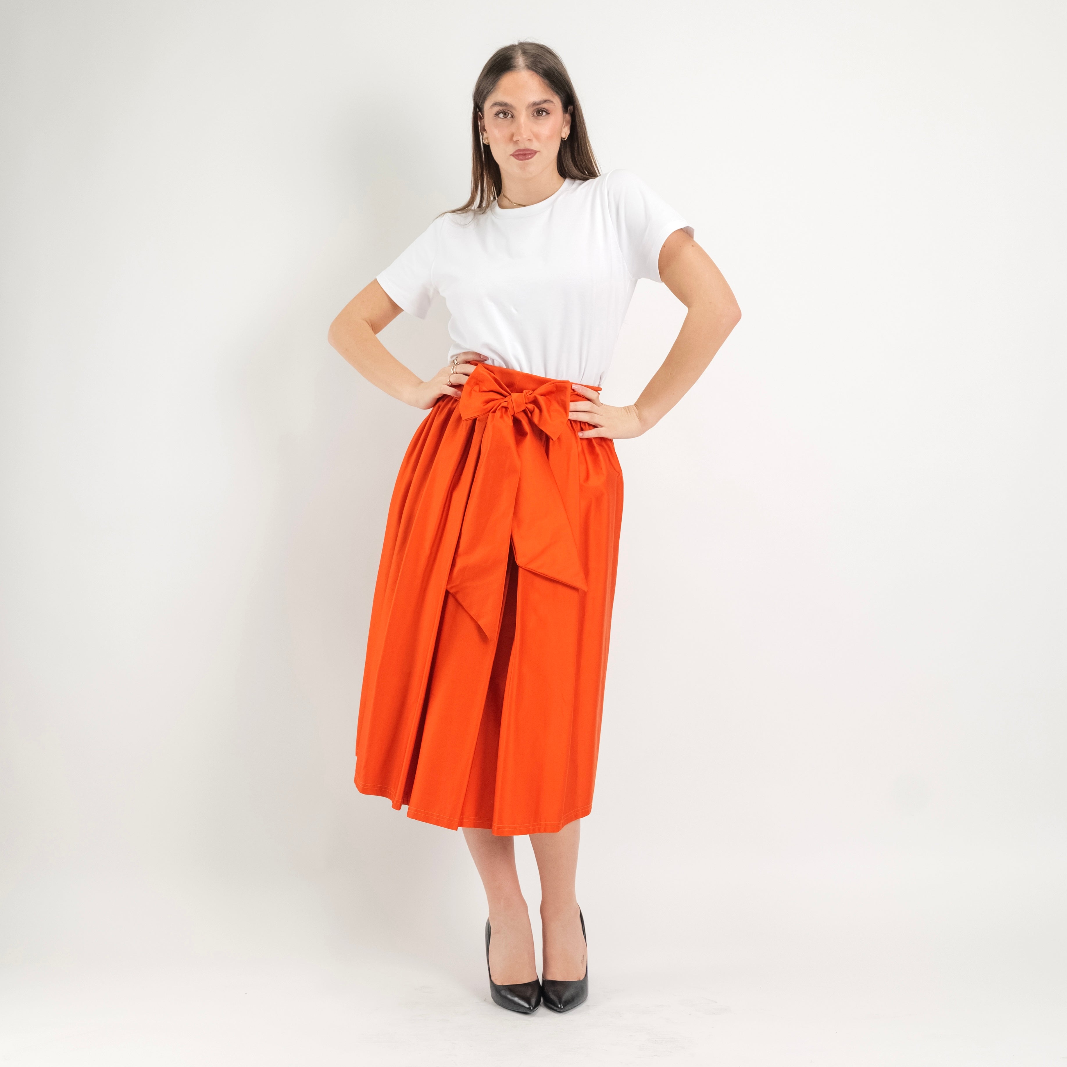 SARTORIA GONNA ECOLE ARANCIO
