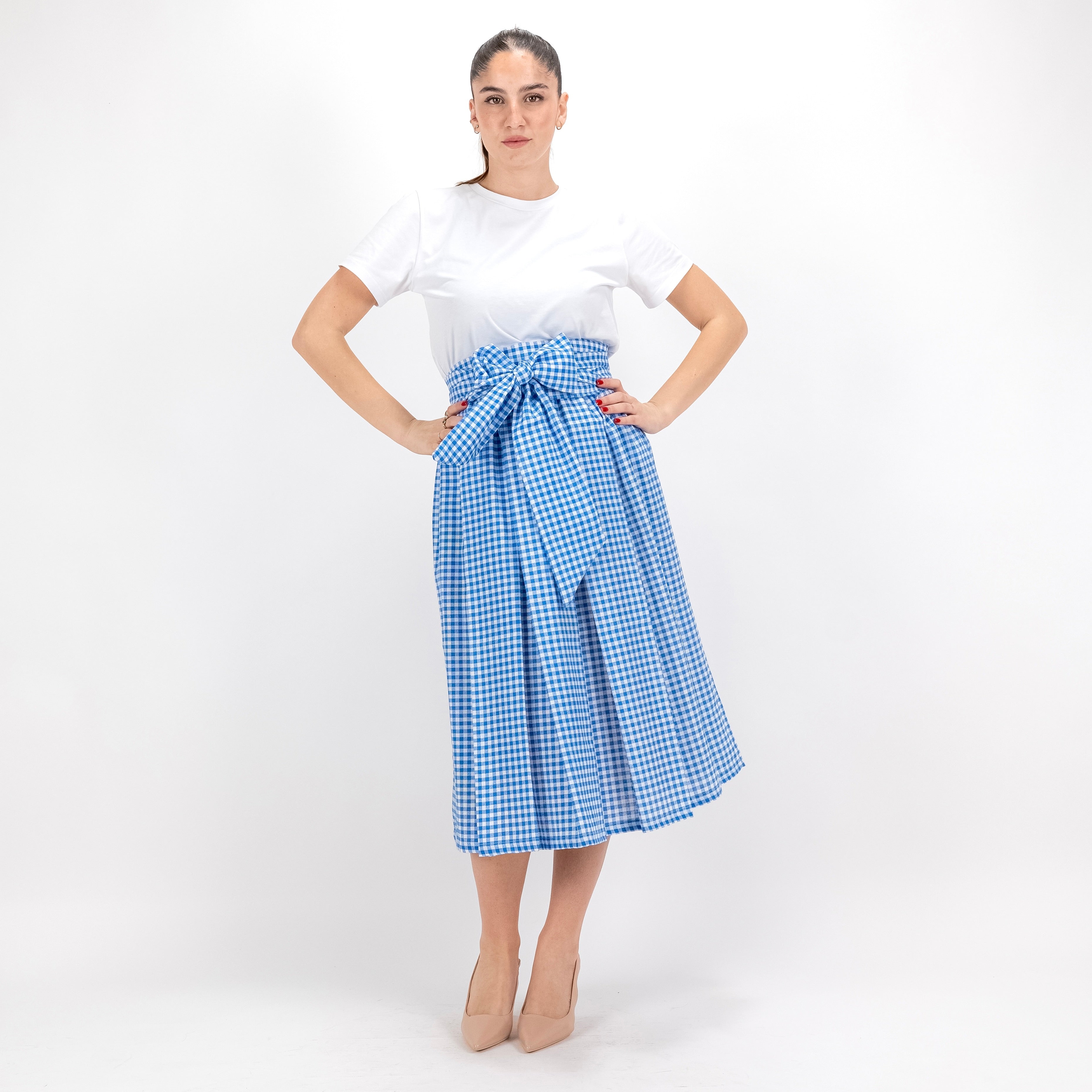 SARTORIA GONNA FIOCCO VICHY