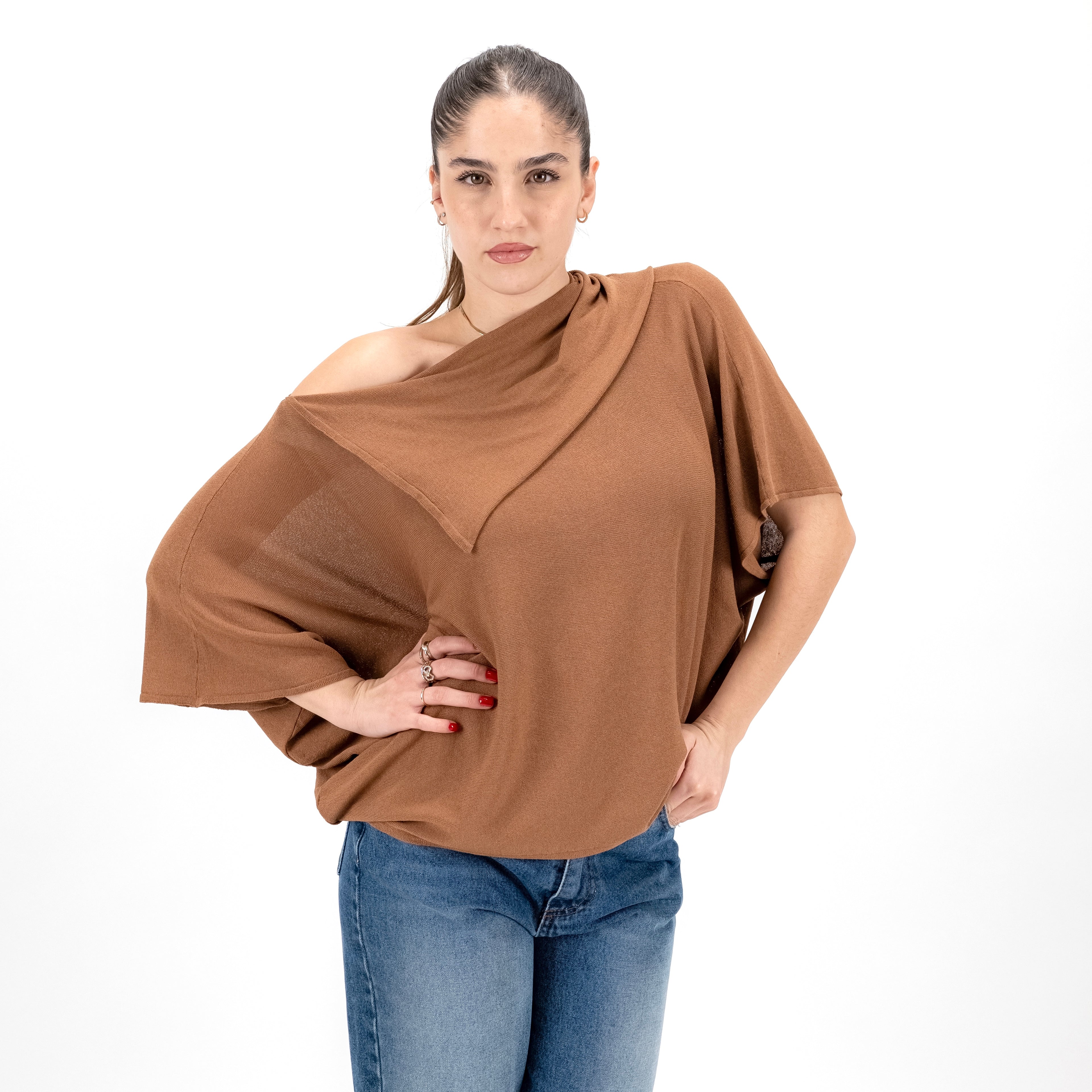 KONTATTO 3M1551C  MAGLIA OVER COLLO SCIALLATO