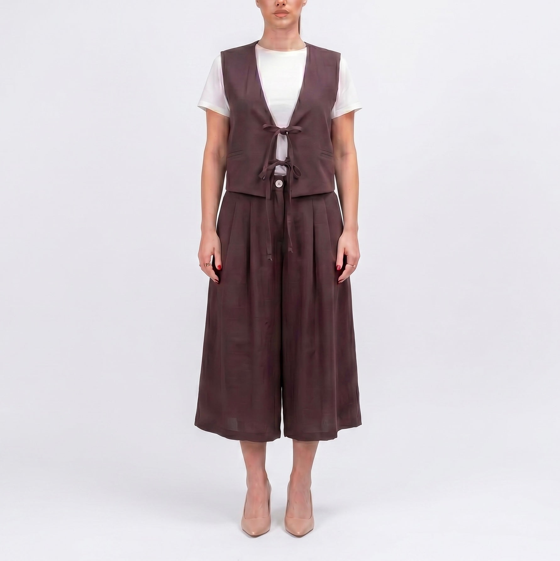 SOUTHLAB GILET CREPE NODI