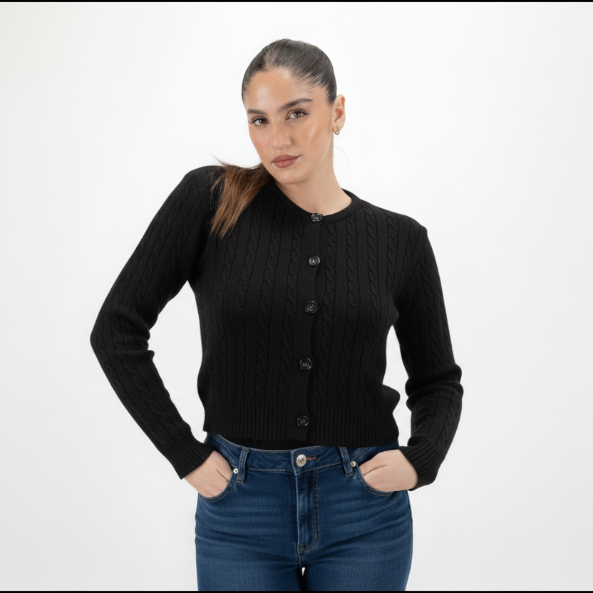 SOUTHLAB CARDIGAN RALPH NERO